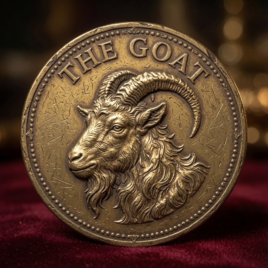 PESSIVS MAXIMVS coin — reverse, The Goat