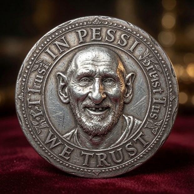 Silver edition PESSIVS MAXIMVS coin